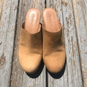 Madewell Ayanna Clogs Mules Wood Leather.